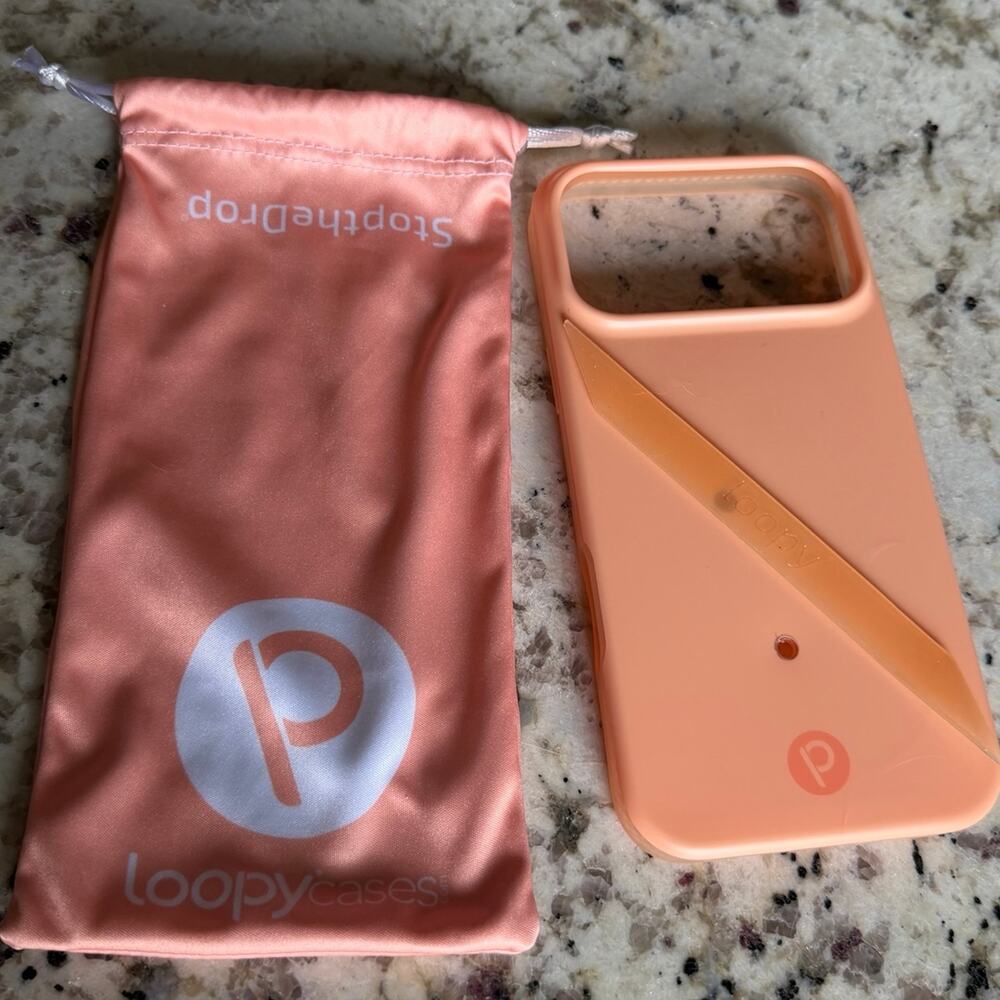 Loopy case Peach Fizz Phone Case with Pouch